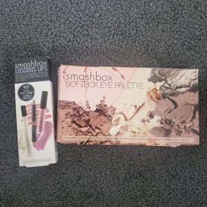 NWT smashbox eye pallet and smashbox luscious lips.